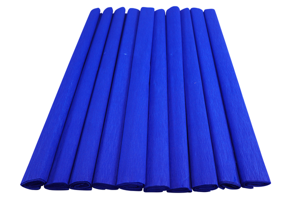 ELVIRAS Bastelkrepp Einzelfarbe 50 x 250 cm, 10 Rollen (Farbe wählbar)