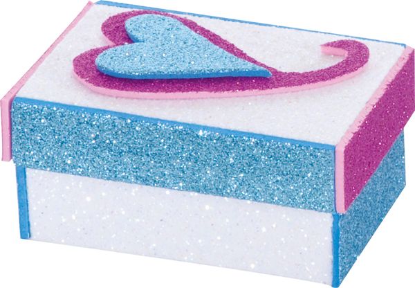 FOLIA Glitter-Moosgummi ICE, 20x29 cm, selbstklebend, 5 Blatt