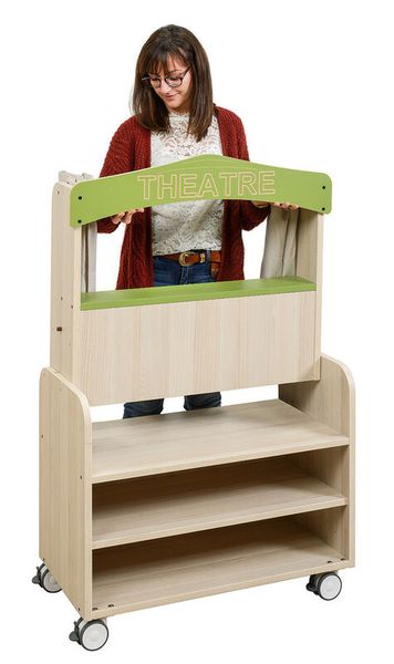 MATHOU Set Kaufladen + Theateraufsatz MATHOU Set Kaufladen + Theateraufsatz