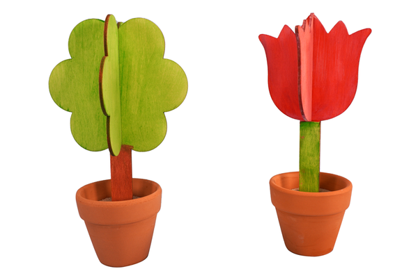 Blumen-Holzstab 3D, 8 Stück (SONDERANGEBOT) Blumen-Holzstab 3D, 8 Stück (SONDERANGEBOT)