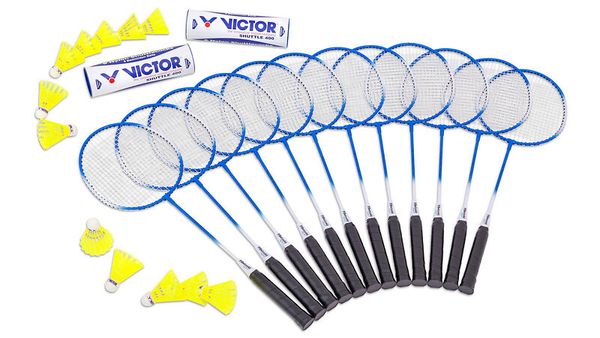 Badminton-Schläger, Shuttlecock, Schläger-Set, Blaues Rahmen, Griffe