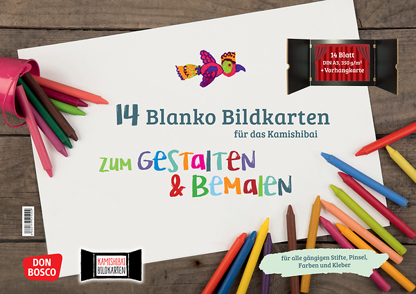 Blanko Bildkarten zum Gestalten & Bemalen für das Kamishibai, 14 Stück Blanko Bildkarten zum Gestalten & Bemalen für das Kamishibai, 14 Stück