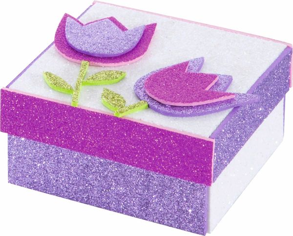 FOLIA Glitter-Moosgummi ICE, 20x29 cm, selbstklebend, 5 Blatt