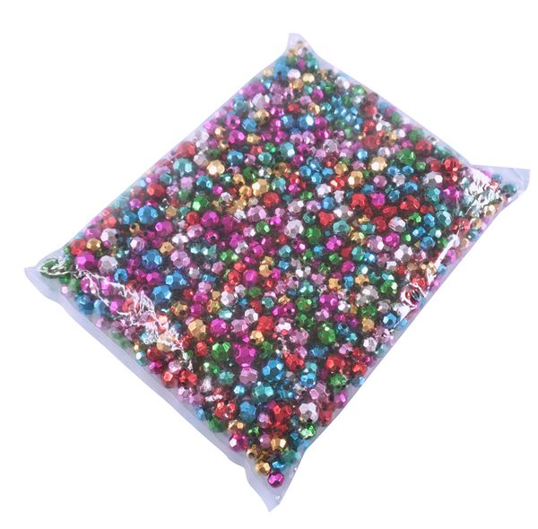 Kunststoffperlen Kristalle, bunt metallic, 2000 Stück Kunststoffperlen Kristalle, bunt metallic, 2000 Stück