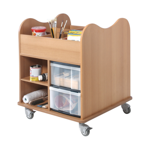 Küchenwagen, Rollwagen, Holz, Schubladen, Rollstuhlrollen