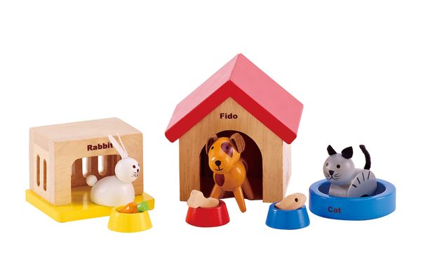 holzspielzeug, hunde figur, katze figur, kaninchen figur, hundehaus