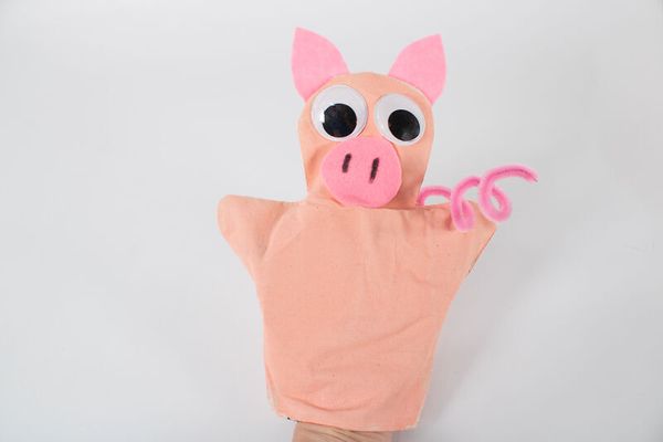 Handspielpuppen zum selber gestalten, Baumwolle, 4er Set