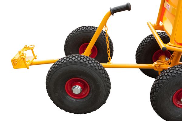 truck wheels, gelbrahmen, off-road reifen, rote Nabe, Achse Kette