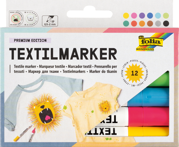 FOLIA Textilmaler 12er-Set