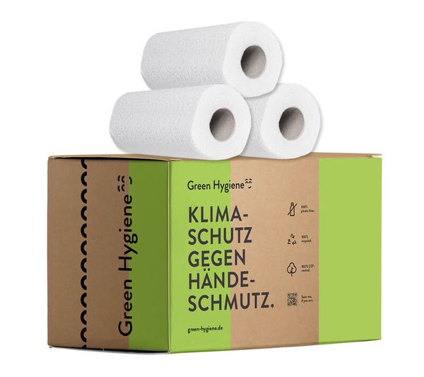 GREEN HYGIENE Küchenrolle KARLA, weiß, 3-lagig, 100 Blatt, 36 Rollen