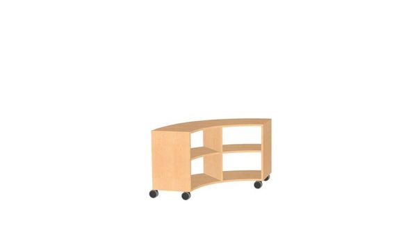 BasicPlus Viertelkreisschrank, offen, ohne Rückwand, je 1 fester Boden