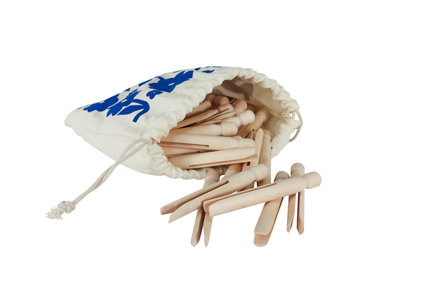 FOLIA Retro Holzklammern, Naturfarben, 50 Stück
