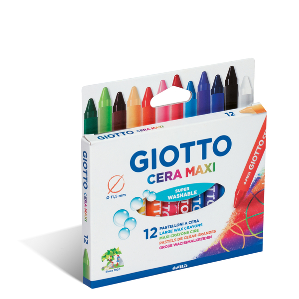 Pastellkreiden, Cera Maxi, 12er Pack, Waschbar, Kunstset