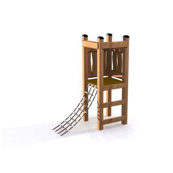Kletterturm, Spielturm, Holzspielgerät, Kletterstange, Rutsche