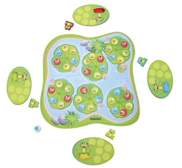 Merk- und Brettspiel Quaki, 2-4 Spieler, ab 3 Jahre
