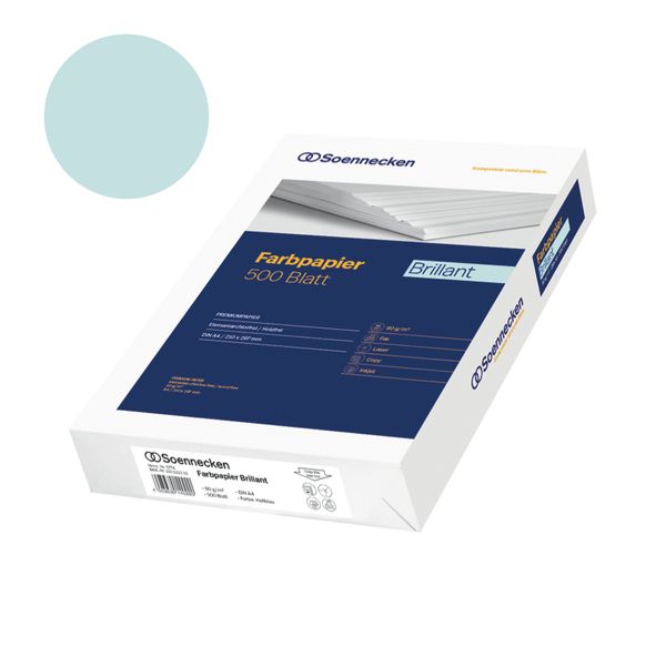 Brillant, Farbpapier, 500Blatt, Deckblatt, Schwarz-Blau