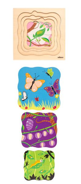 EDUCO Wachstumspuzzle Schmetterling, 31 Teile, ab 4 Jahre EDUCO Wachstumspuzzle Schmetterling, 31 Teile, ab 4 Jahre