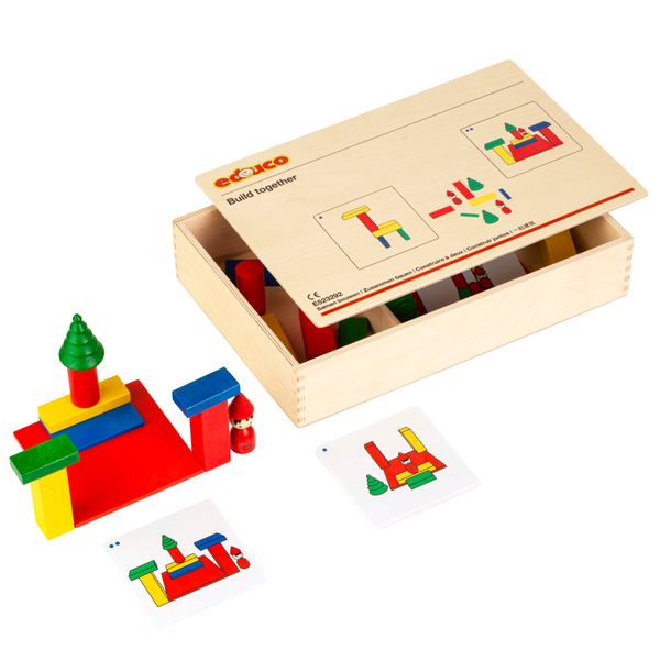 Holzspielzeug, Bausteine, Holzbausteine, Konstruktionsspielzeug, Naturholz