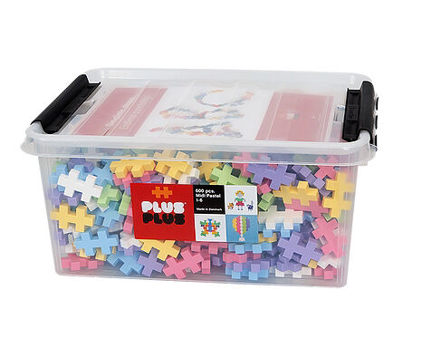 Puzzles, Bausteine, Kunststoffbehälter, Pendel-Formen, Mehrfarbig