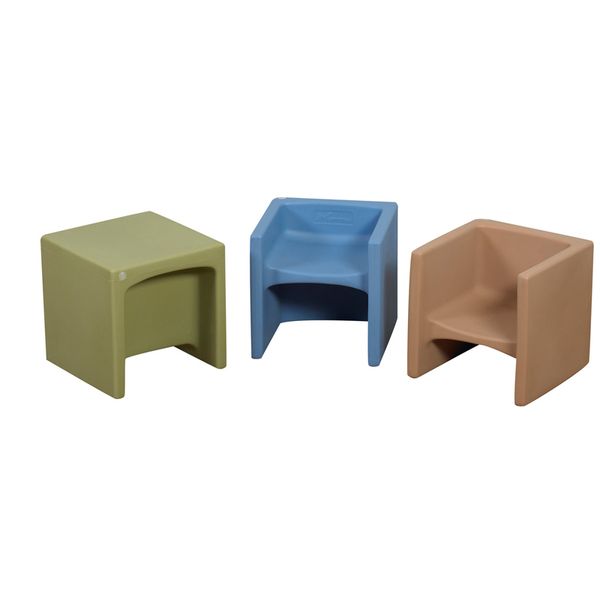 Hocker, Stuhl, kleiner Hocker, bunt, Satz aus drei
