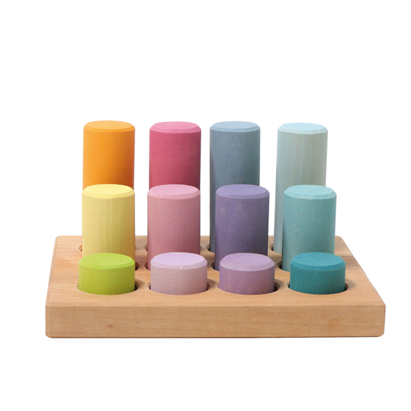 Holzpuzzle, Stäbchen, Balken, Farben, Kinderspielzeug