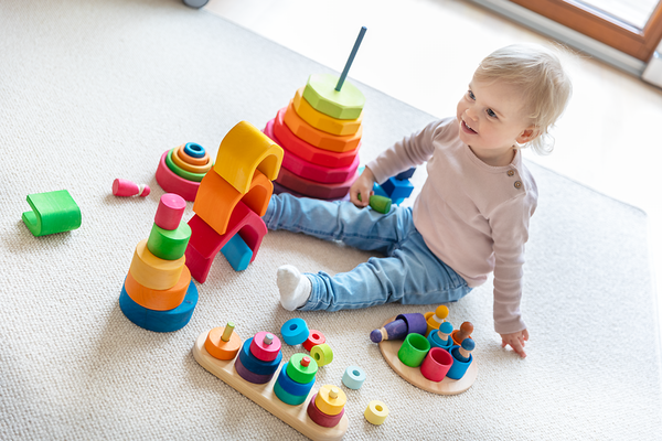 GRIMM`S Grundset – Best of Stapeln und Stecken, ab 1 Jahr, 57 Teile