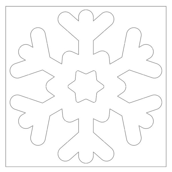 Blanko-Motive Schneeflocke, Karton, 20 Stück, 22,5 x 21 cm