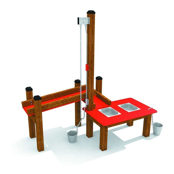 Sand-und Wasserspieltisch mit Eimeraufzug (Rote und Schwarze Variante) Sand-und Wasserspieltisch mit Eimeraufzug (Rote und Schwarze Variante)