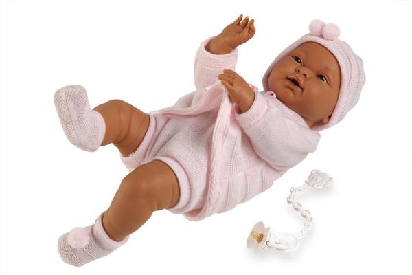 Babypuppen-Set beige und olive, 45 cm groß, 4-tlg.