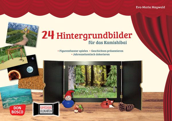Puppenbühne, Kulturdruck, Schaukelkulisse, Holzschirm, Hintergrundbilder