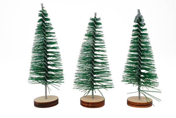 Miniaturbäume, Grüner Baum, Weihnachtsbaum, Modellbaum, Holzfuß