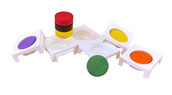 Tempera-Palette Quadrat für 55 mm Blöcke, einzeln