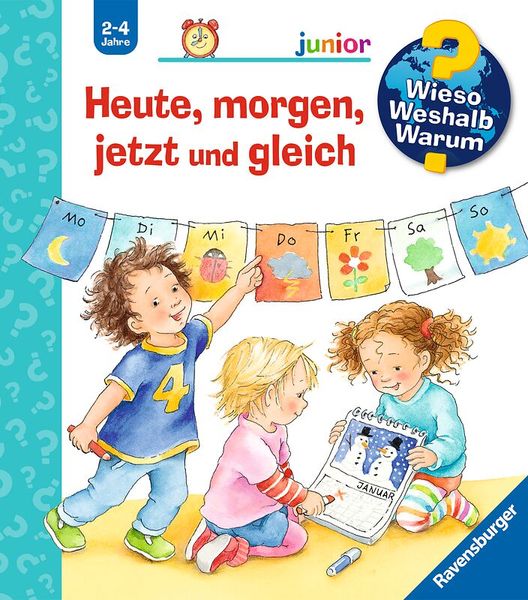 Kinderbuch, Woche, Kalender, Puppe, Zeitplan