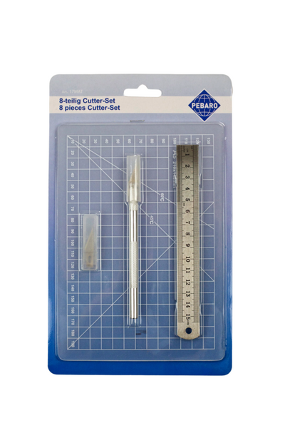 Cutter-Set mit Schneidematte und Metall-Lineal Cutter-Set mit Schneidematte und Metall-Lineal