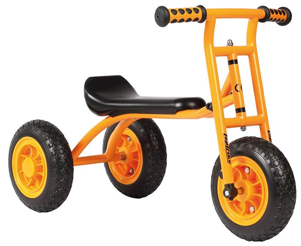Dreirad, Kinderfahrzeug, Orange, Schwarz, Konstruktion