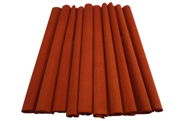 ELVIRAS Bastelkrepp Einzelfarbe 50 x 250 cm, 10 Rollen (Farbe wählbar)