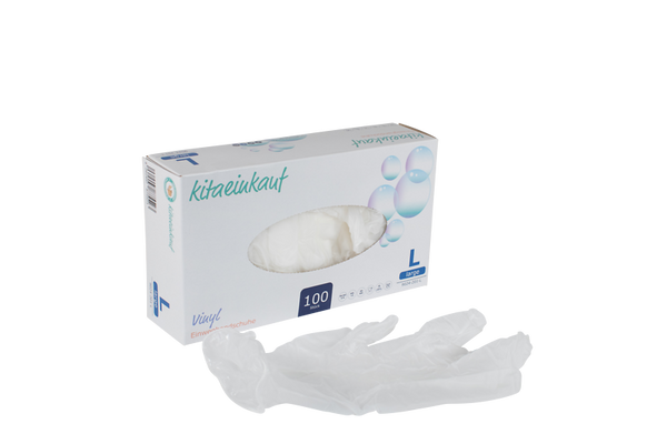 Handschuhe Vinyl, puderfrei, Gr. L, 100 Stk.