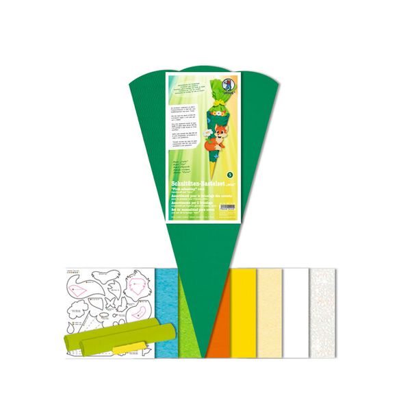 Geschwister-Schultüten-Bastelset Classic Line, Fuchs, 41 cm, 1 Set