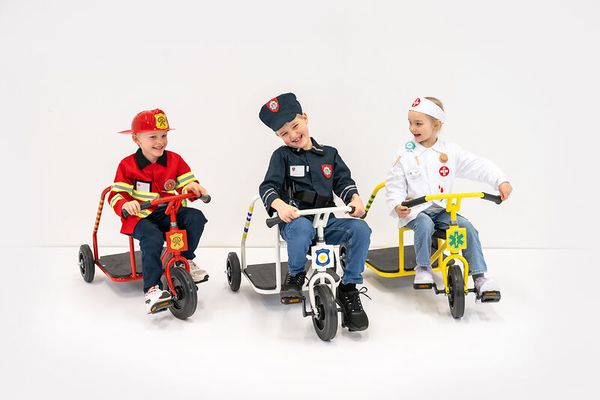 Kinderfahrzeug, Dreirad, Feuerwehr, Spielzeugfahrzeug, Motorrad-ähnlich