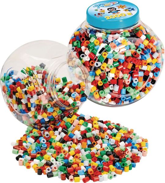 HAMA 2000 Maxi-Bügelperlen Farbenmix in XL-Dose