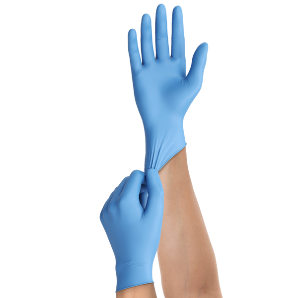 Handschuhe Nitril, puderfrei, Gr. M, 100 Stk., blau