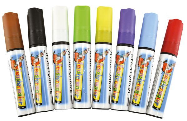 Fenstermaler, 8 Stück Fenstermaler, 8 Stück