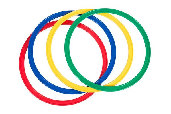 Gymnastik-Reifen, Set mit 4 Reifen, Größe wählbar