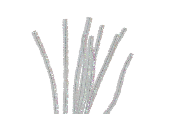 FOLIA Chenilledraht irisierend, 50 cm lang, Ø 8 mm, 10 Stück