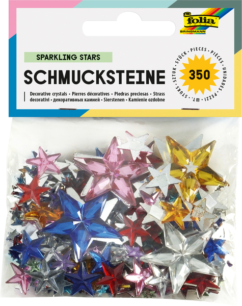 FOLIA Schmucksteine Sterne, 350 Stück