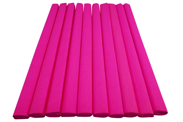 ELVIRAS Bastelkrepp Einzelfarbe 50 x 250 cm, 10 Rollen (Farbe wählbar)