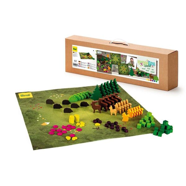 Brettspiel, Miniaturen, Waldlandschaft, Pflanzenformen, Puzzle-Set