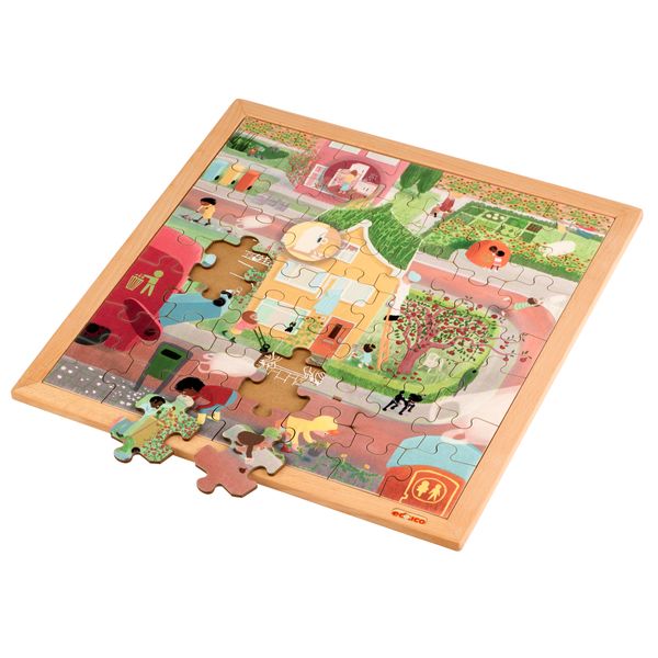puzzle, puzzle-board, jigsaw, kinder, illustration