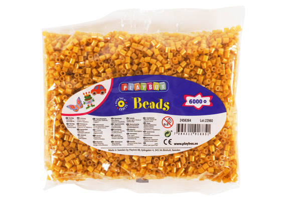 Bügelperlen Nachfüllpackung, Kupfer, Silber oder Gold (Farbe wählbar), 6.000 Stück