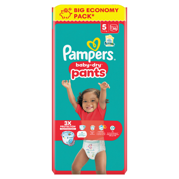PAMPERS Baby Dry Pants Gr. 5, Junior 11-17 kg, (verschiedene Verpackungsgrößen)